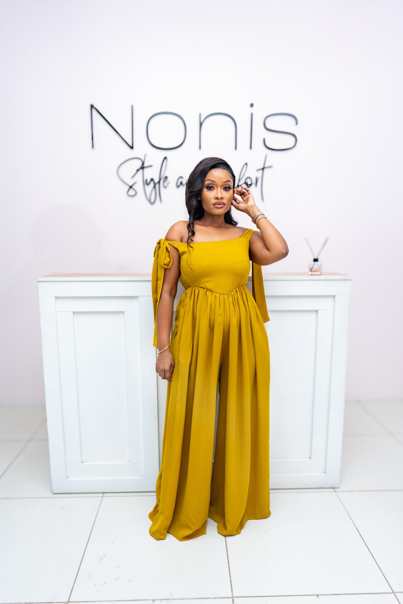 Jasmine Wide-leg Jumpsuit - Lime