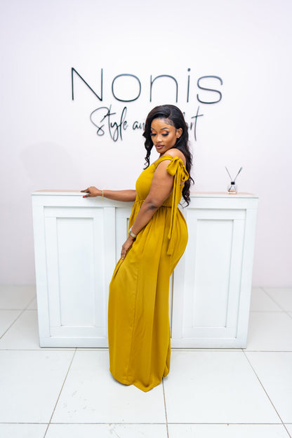 Jasmine Wide-leg Jumpsuit - Lime