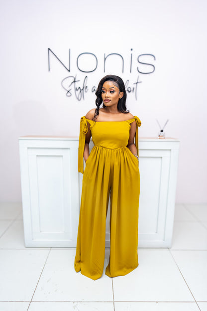 Jasmine Wide-leg Jumpsuit - Lime