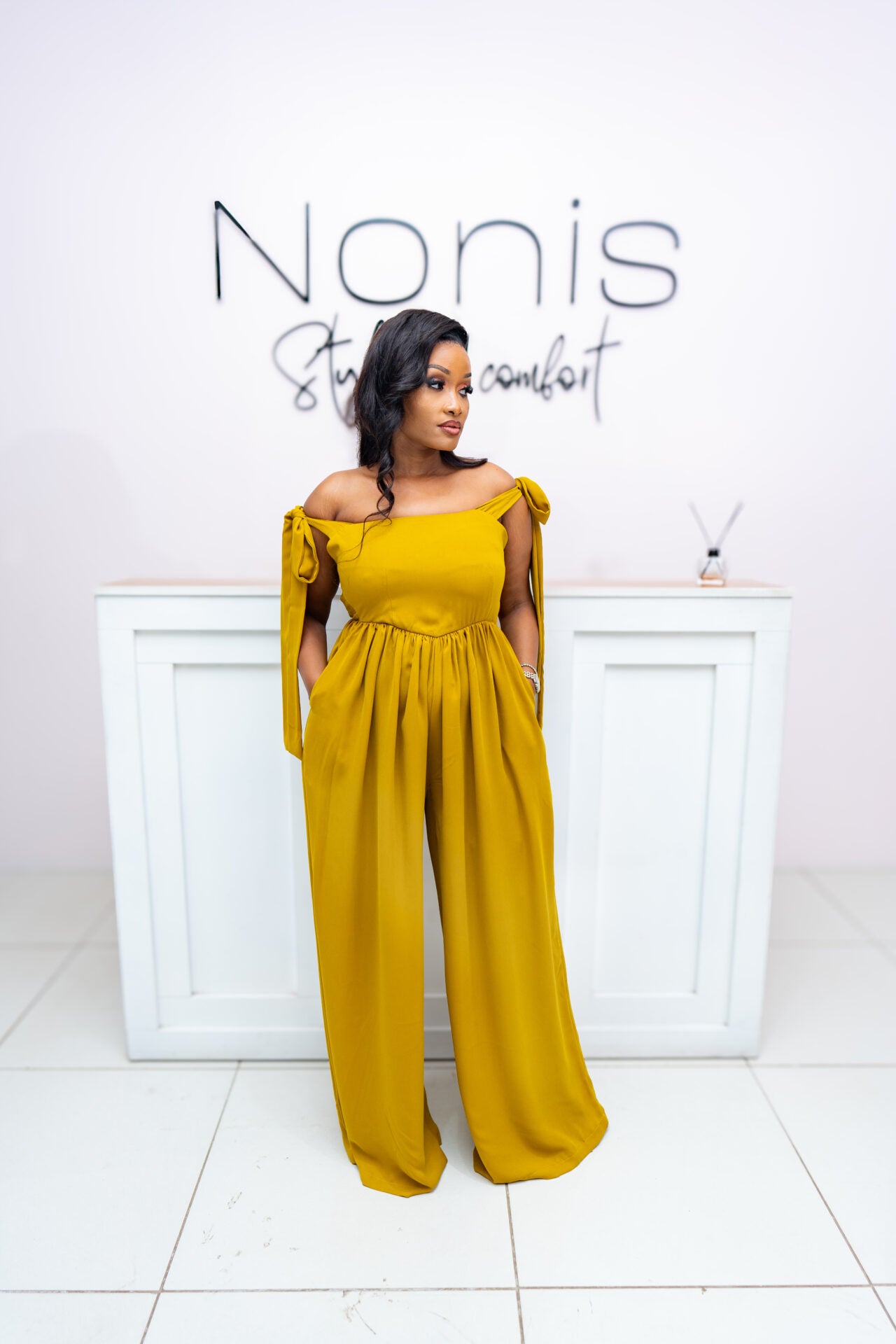 Jasmine Wide-leg Jumpsuit - Lime