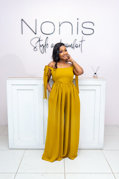 Jasmine Wide-leg Jumpsuit - Lime