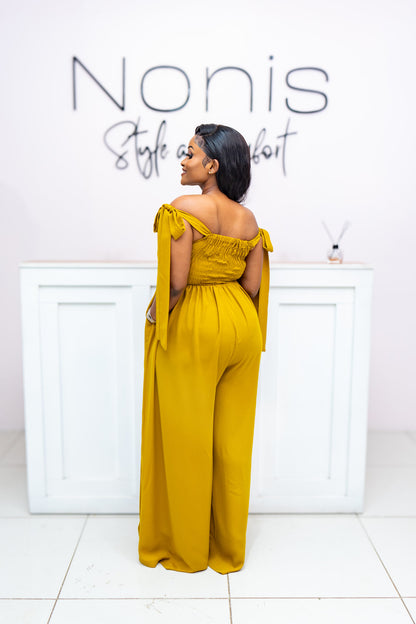 Jasmine Wide-leg Jumpsuit - Lime