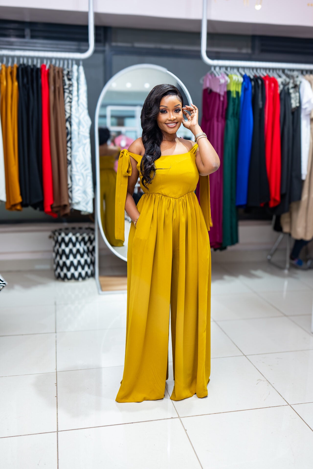 Jasmine Wide-leg Jumpsuit - Lime