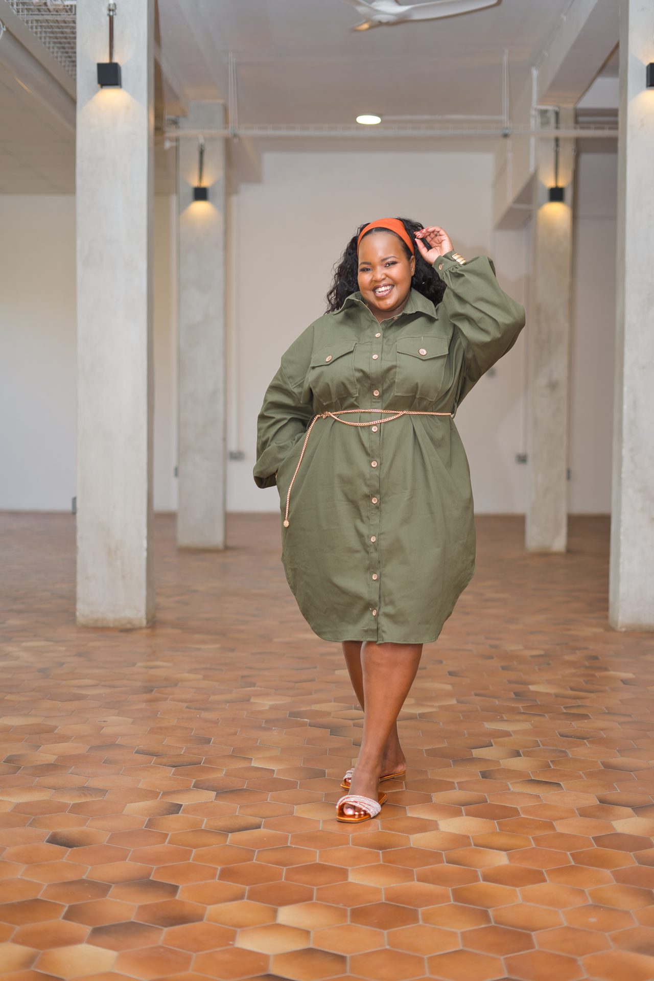 Midi Shacket - Army green