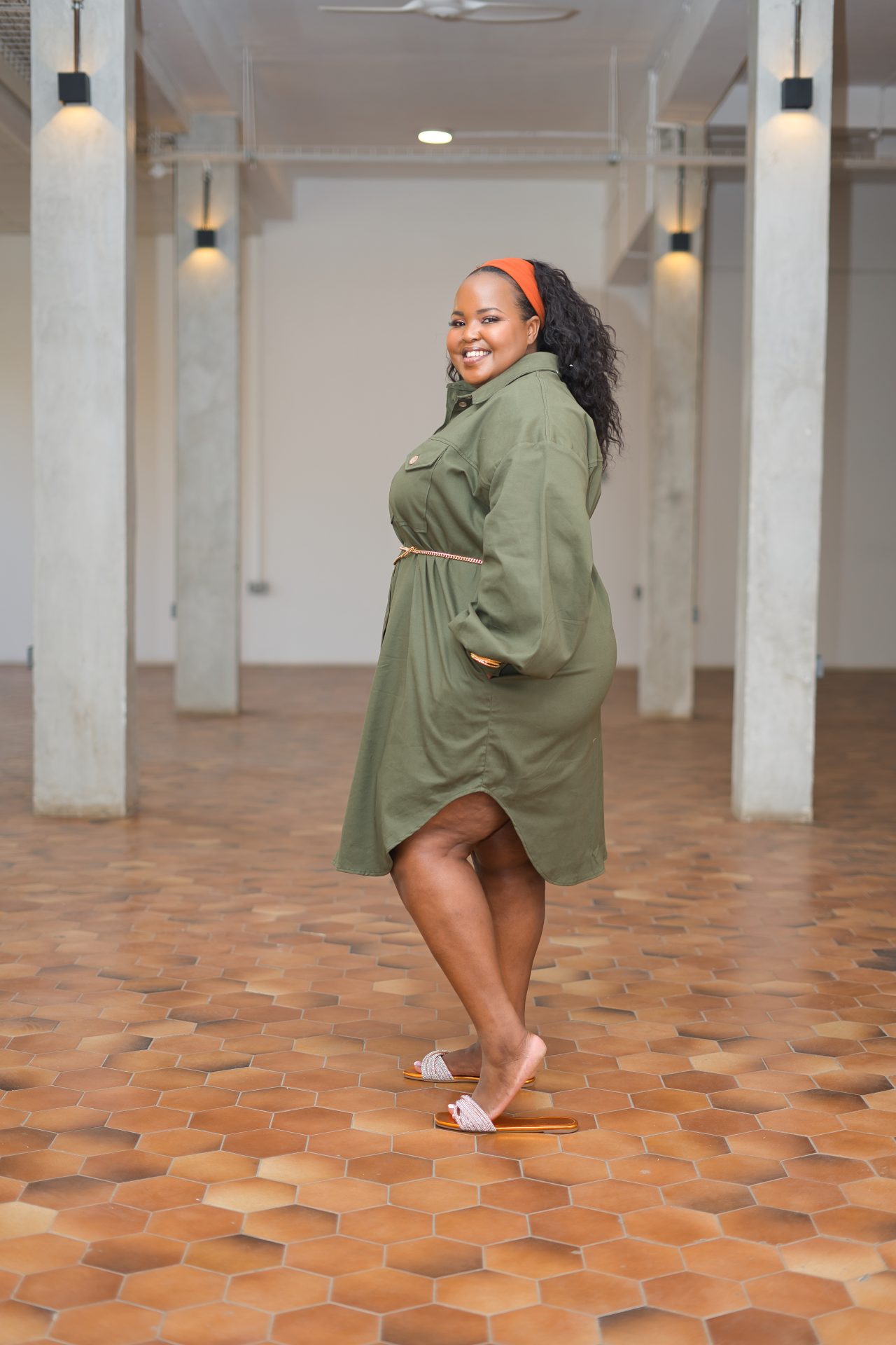 Midi Shacket - Army green