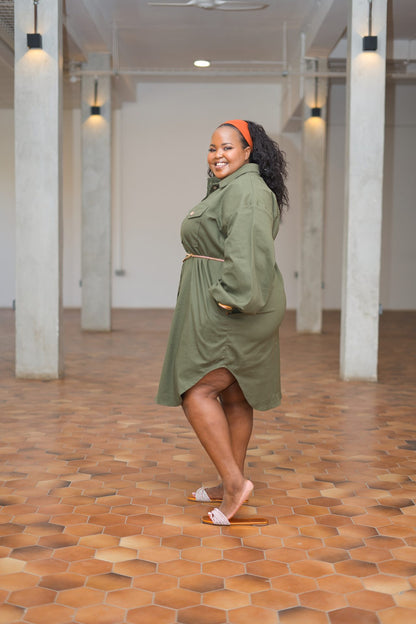 Midi Shacket - Army green