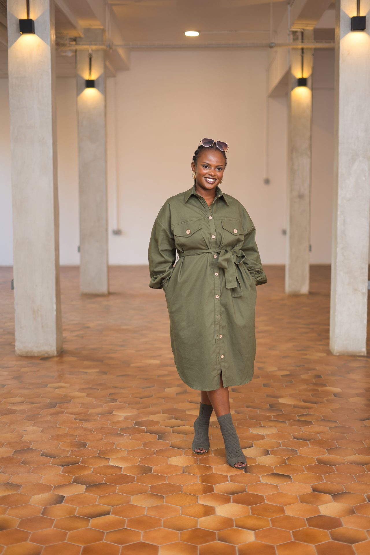 Midi Shacket - Army green