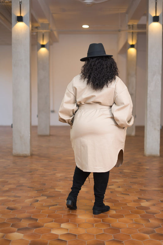 Midi shacket - Beige