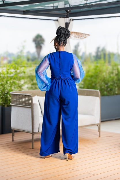 Kai Organza Top - Royal Blue