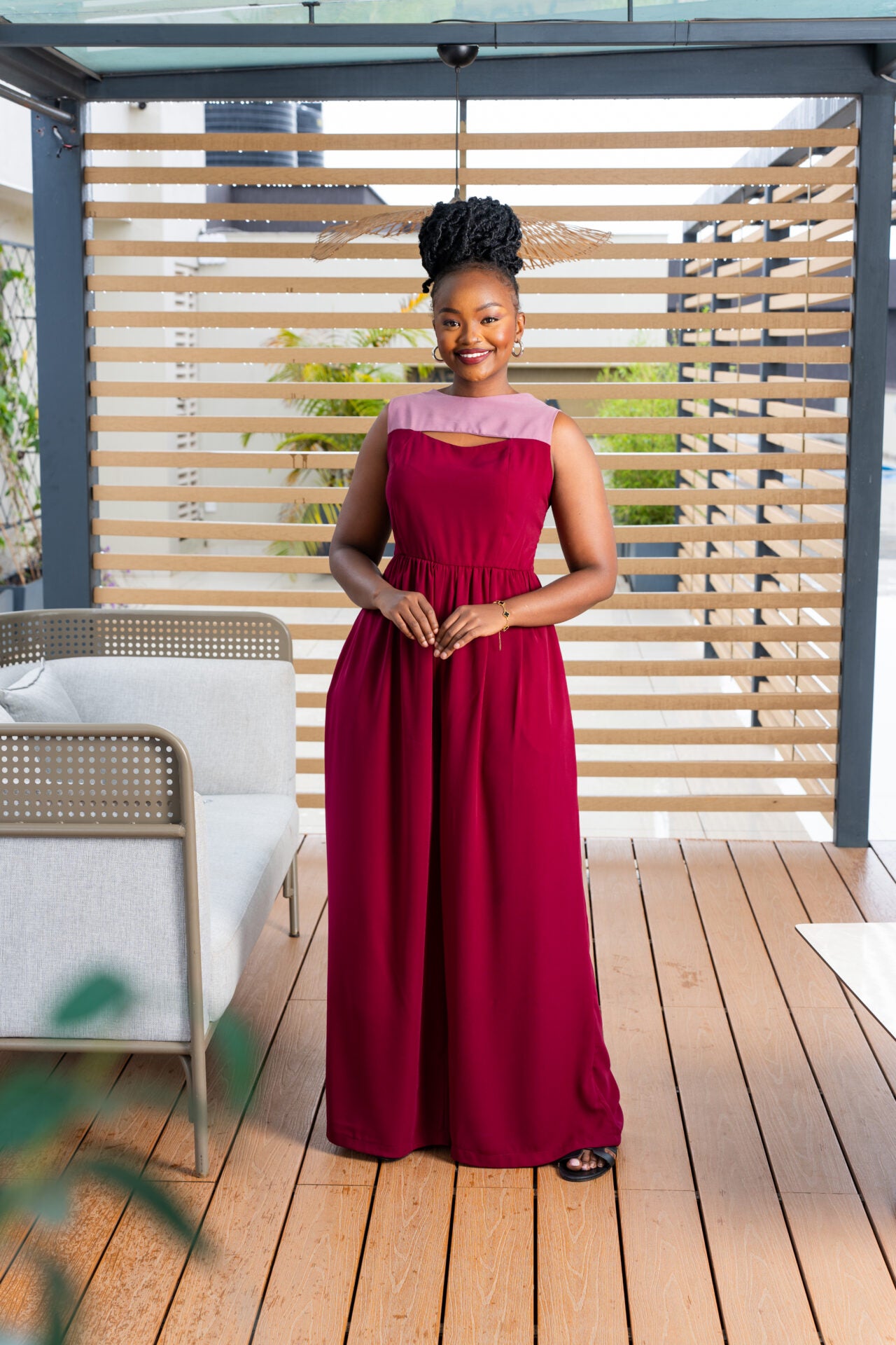 Zola Cut-out Jumpsuit - Grape