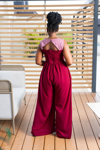 Zola Cut-out Jumpsuit - Grape