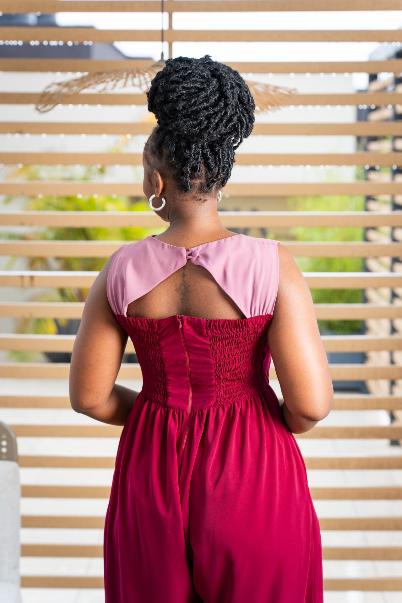 Zola Cut-out Jumpsuit - Grape