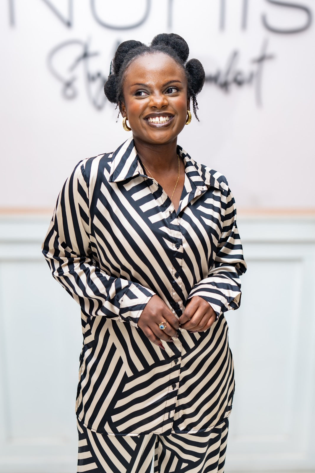 The Luxe Striped Silk Set