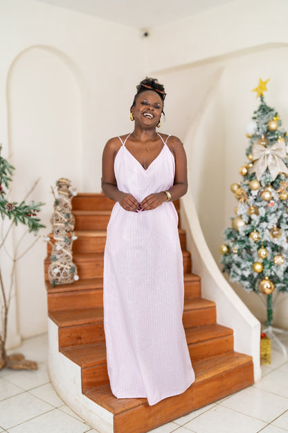 Zanzi Strappy Maxi Dress - Pink