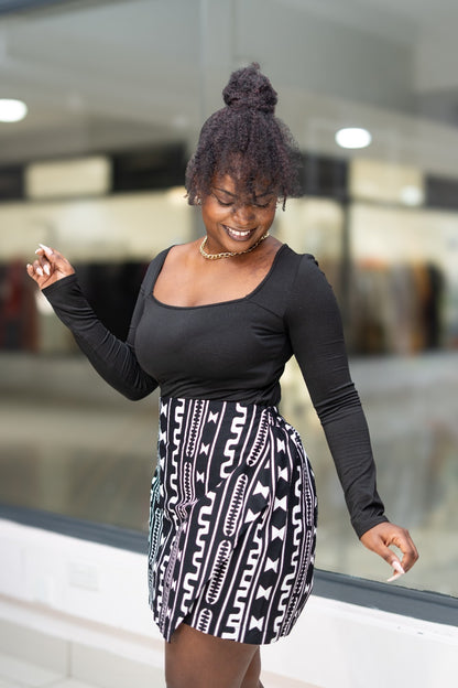 Ankara skorts - Black and white